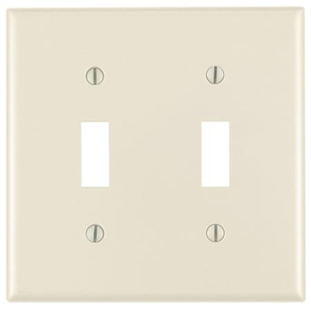 Leviton Leviton Mfg 000-78009-000 Light Almond 2 Gang Toggle Switch Wall Plate 000-78009-000